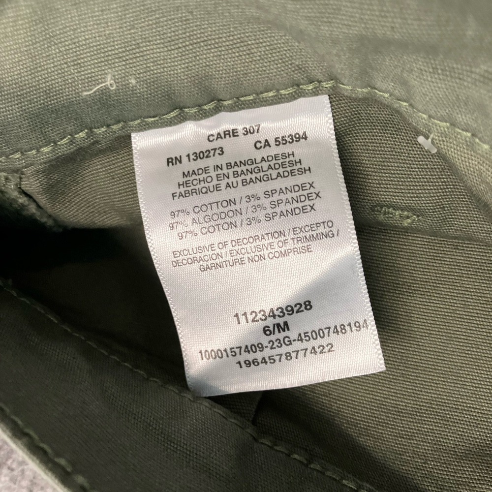 VTG Lee Womens Straight Leg Workwear Cargo Pants Army Green Carpenter Size 6 Y2K - Picture 8 of 11